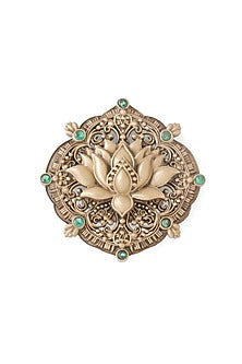 Oxidised Antique Gold Brass Brooch