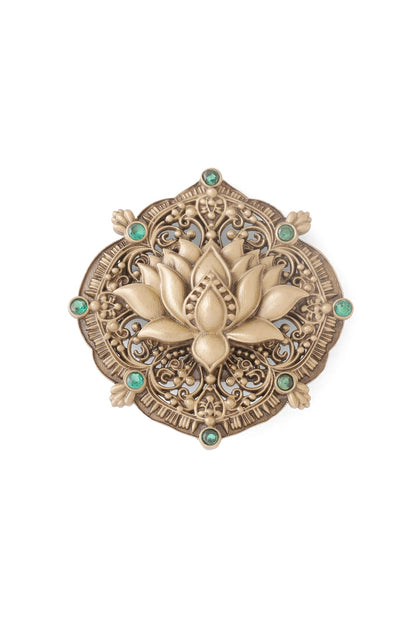 Oxidised Antique Gold Brass Brooch