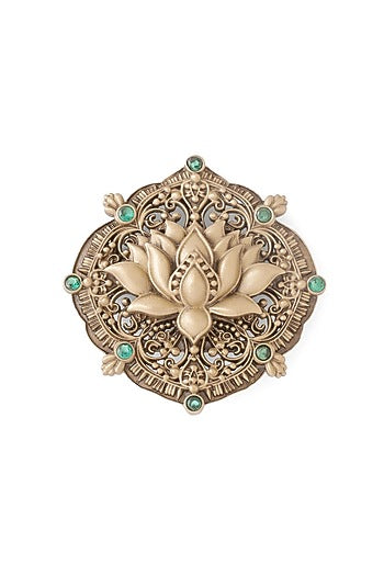 Oxidised Antique Gold Brass Brooch