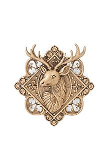 Oxidised Antique Gold Brass Brooch