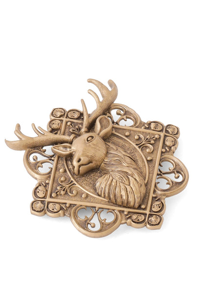 Oxidised Antique Gold Brass Brooch
