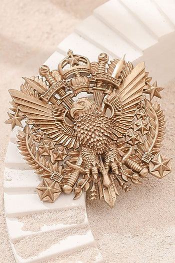 Oxidised Antique Gold Brass Brooch