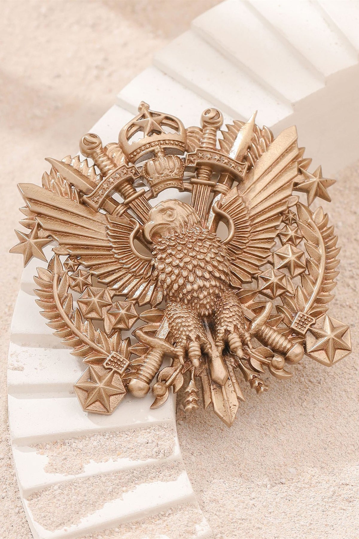 Oxidised Antique Gold Brass Brooch