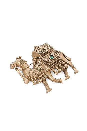 Oxidised Antique Gold Brass Brooch