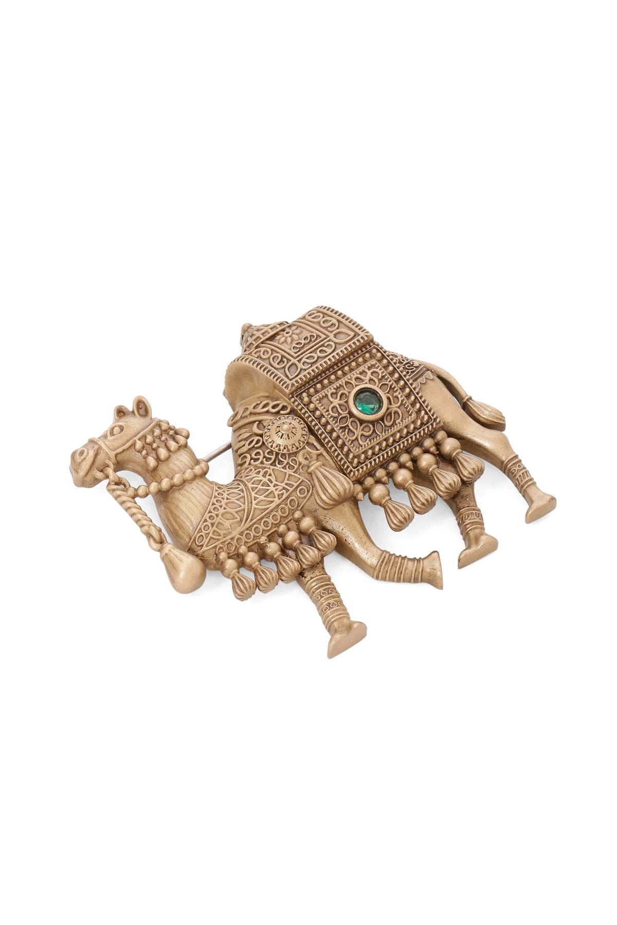 Oxidised Antique Gold Brass Brooch