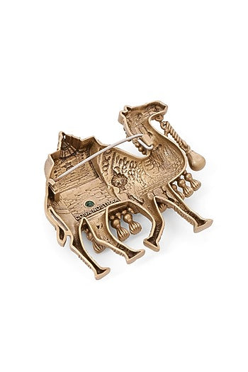 Oxidised Antique Gold Brass Brooch