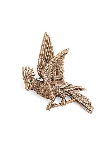 Oxidised Antique Gold Finish Brass Brooch
