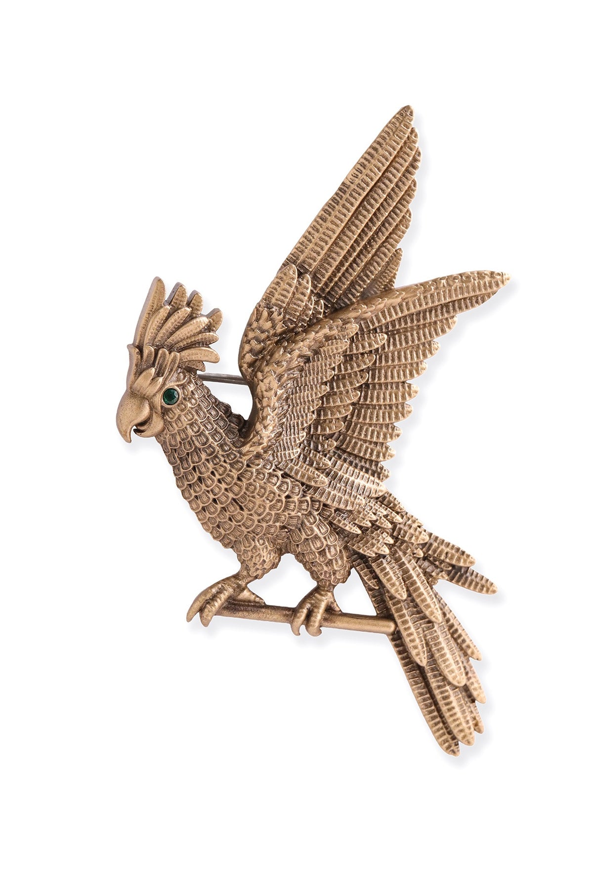 Oxidised Antique Gold Finish Brass Brooch