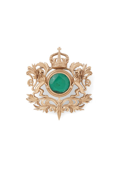 Antique Gold Brass Brooch