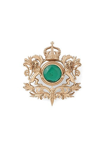 Antique Gold Brass Brooch