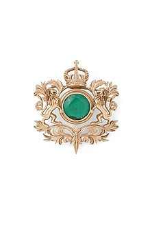 Antique Gold Brass Brooch