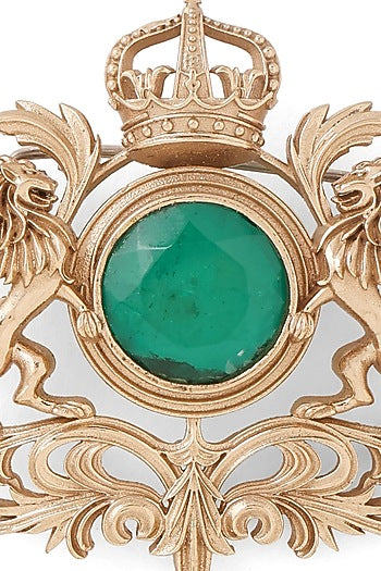Antique Gold Brass Brooch