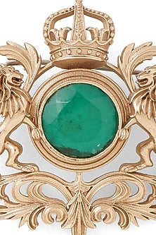 Antique Gold Brass Brooch