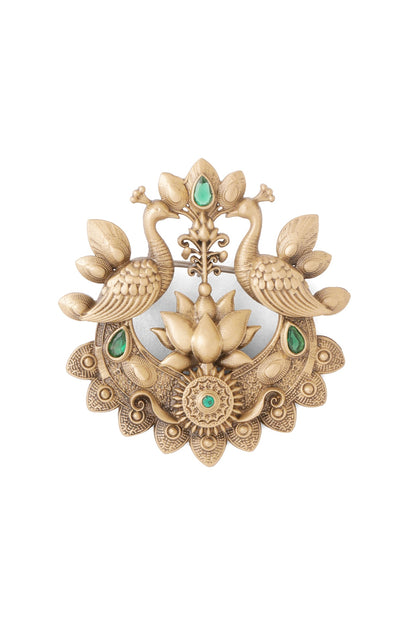 Oxidised Antique Gold Brass Brooch