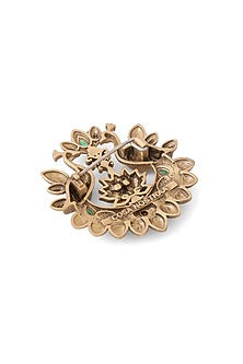 Oxidised Antique Gold Brass Brooch