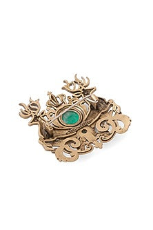 Oxidised Antique Gold Brass Brooch