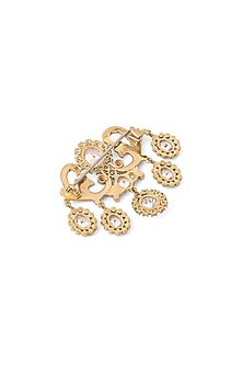 Gold Brass Brooch