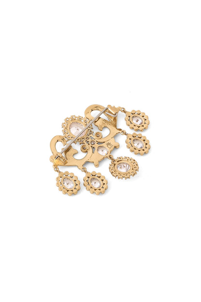 Gold Brass Brooch