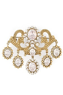 Gold Brass Brooch