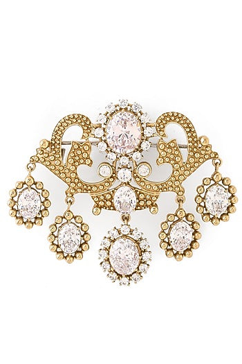 Gold Brass Brooch