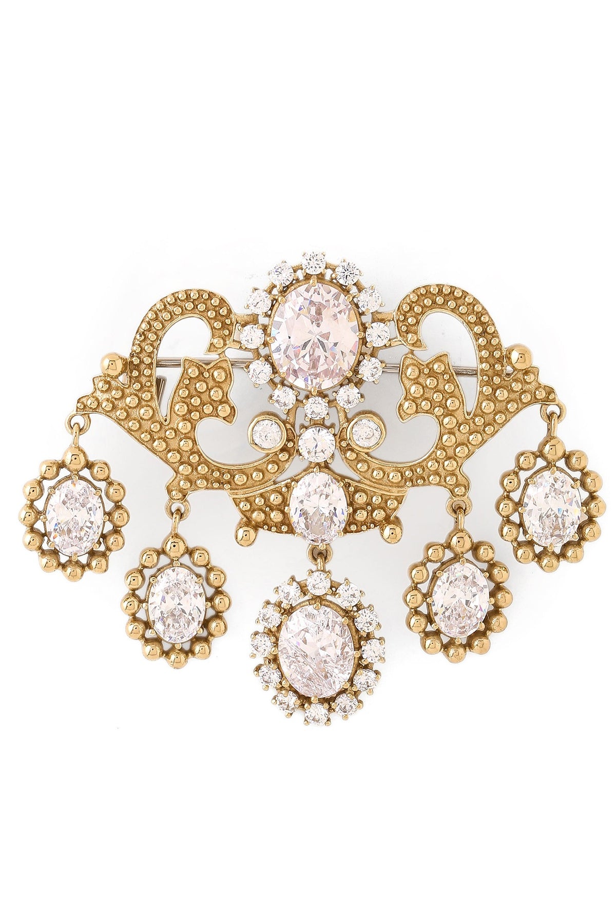 Gold Brass Brooch