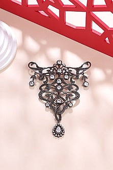 Grey Brass Brooch