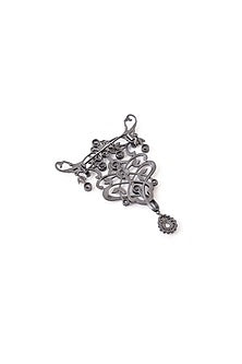 Grey Brass Brooch
