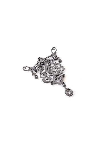 Grey Brass Brooch