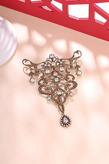 Gold Brass Brooch