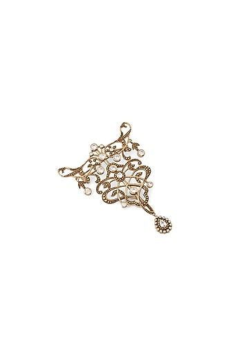 Gold Brass Brooch