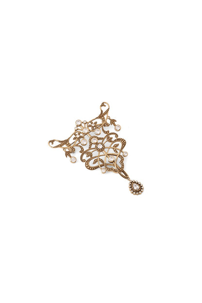 Gold Brass Brooch