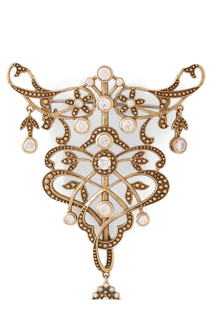 Gold Brass Brooch