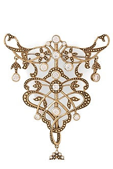 Gold Brass Brooch