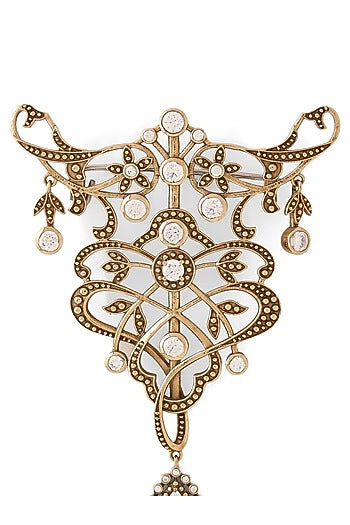Gold Brass Brooch