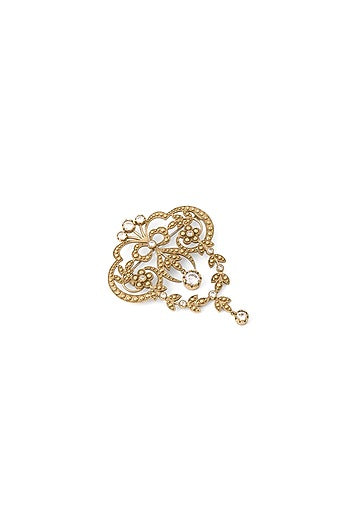 Gold Brass Brooch