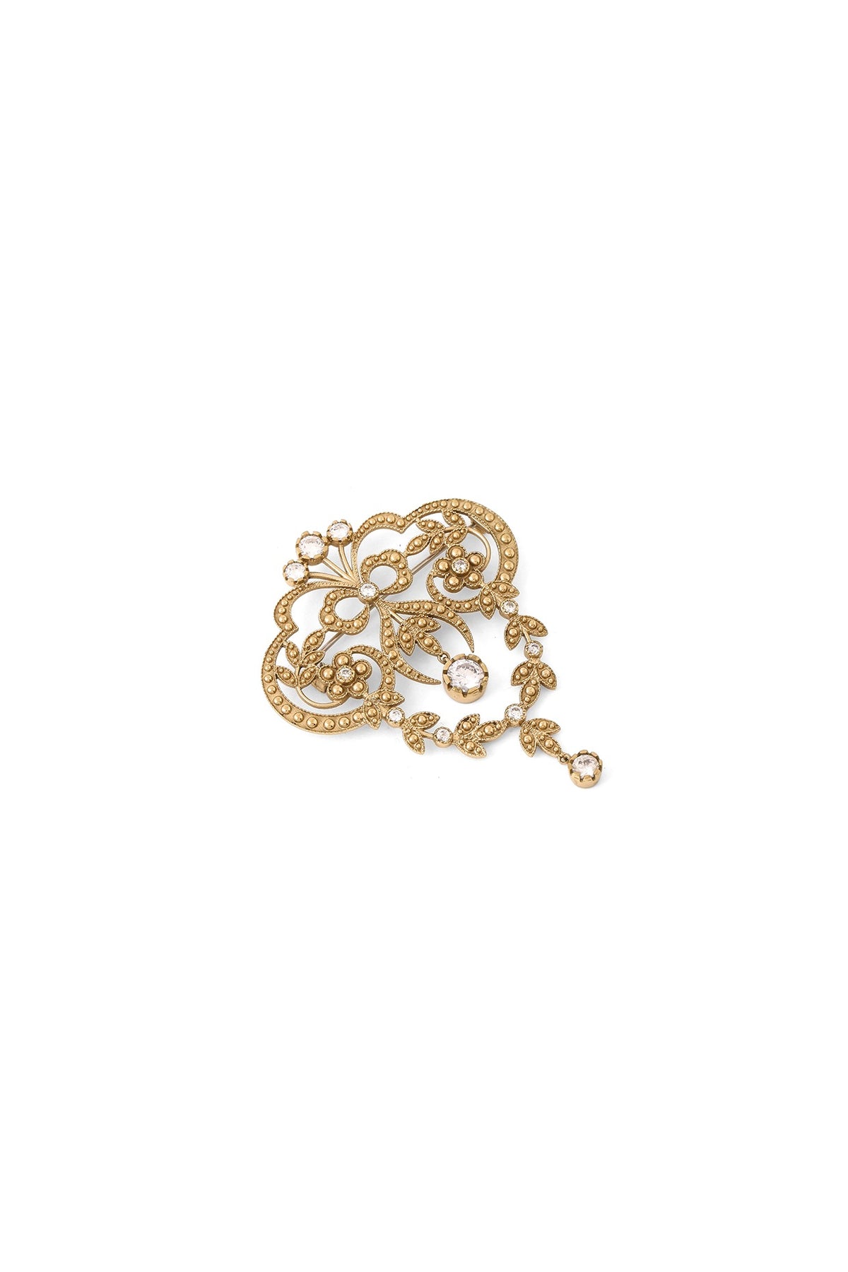 Gold Brass Brooch