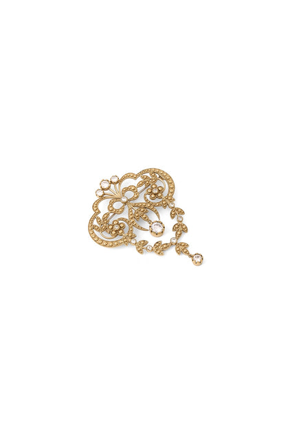 Gold Brass Brooch