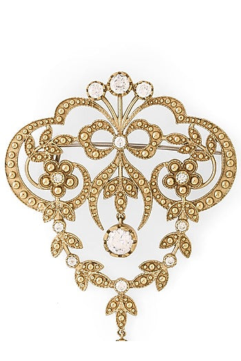 Gold Brass Brooch