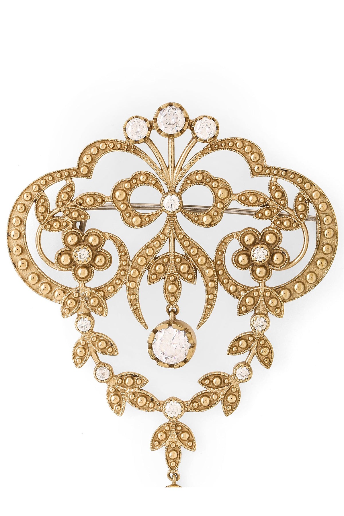 Gold Brass Brooch