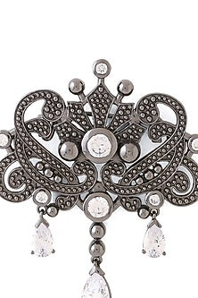 Grey Brass Brooch