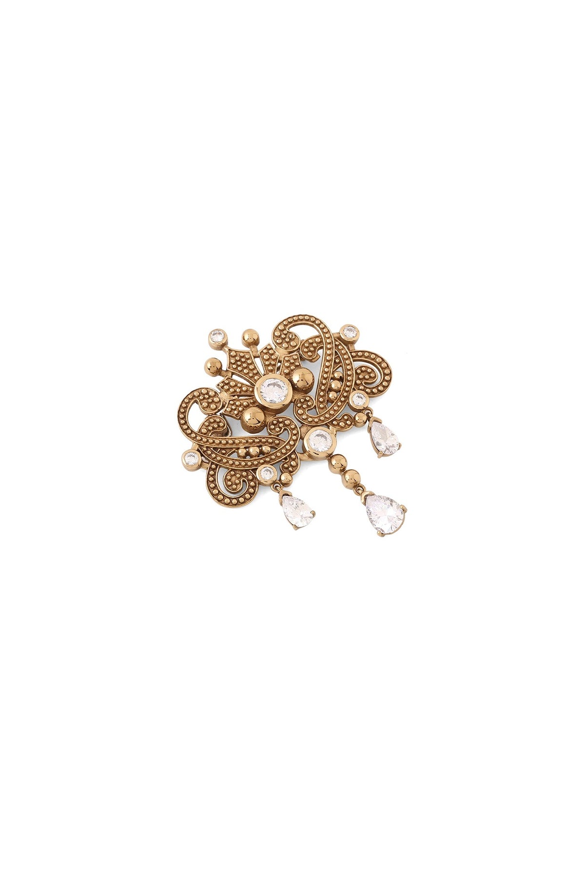 Gold Brass Brooch