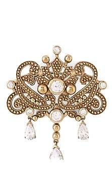Gold Brass Brooch