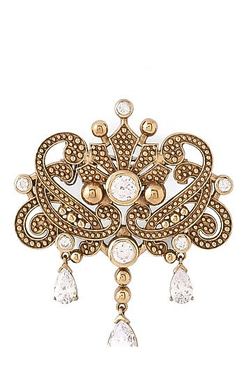 Gold Brass Brooch