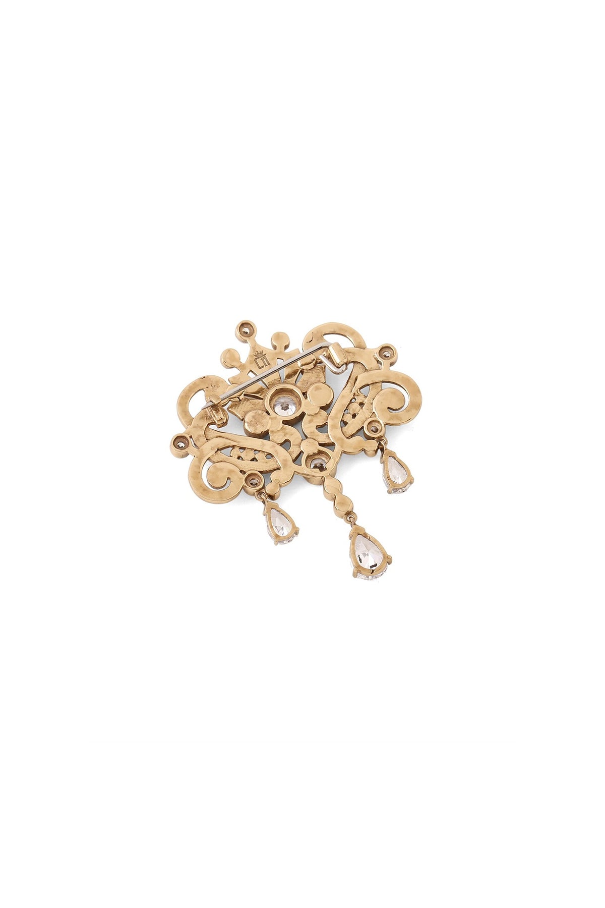 Gold Brass Brooch