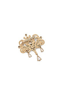 Gold Brass Brooch