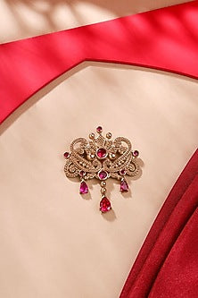 Gold Brass Brooch