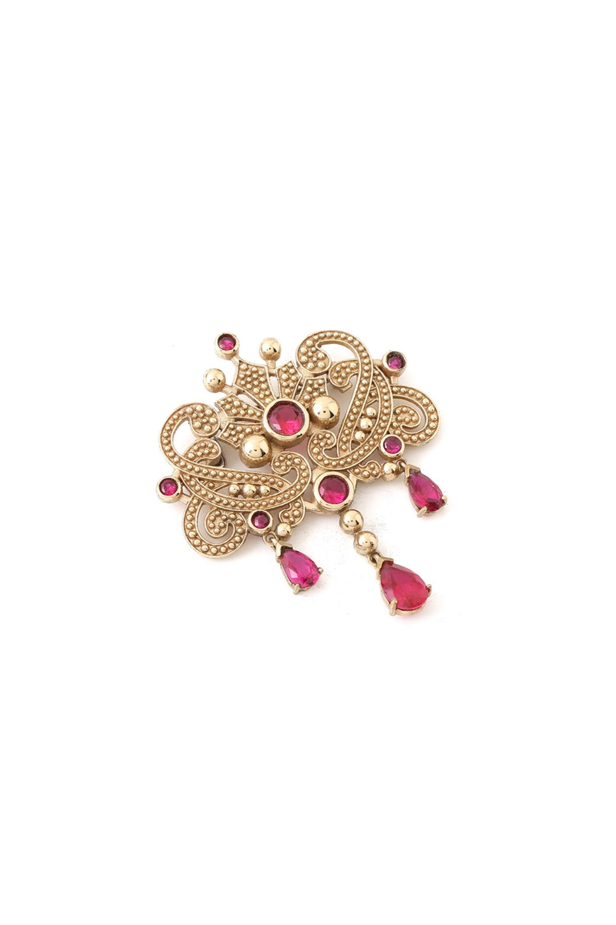 Gold Brass Brooch