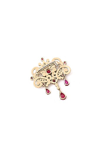 Gold Brass Brooch