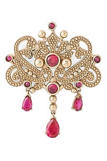 Gold Brass Brooch