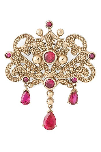 Gold Brass Brooch